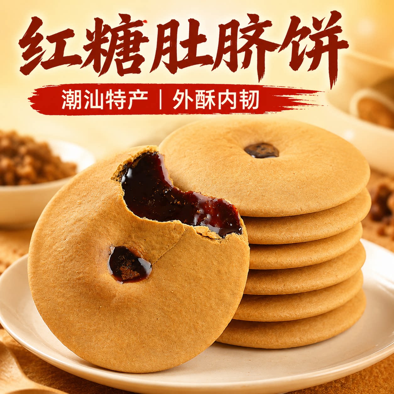 乐思客红糖肚脐饼外酥里韧
