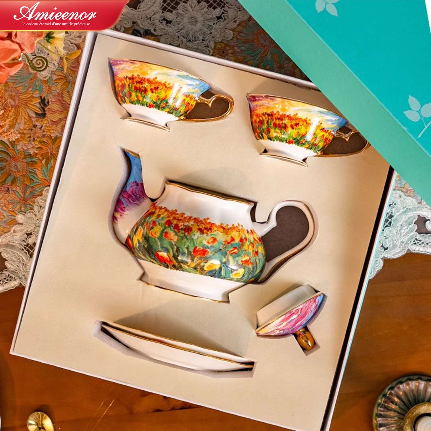 高档骨瓷水具精美礼盒装