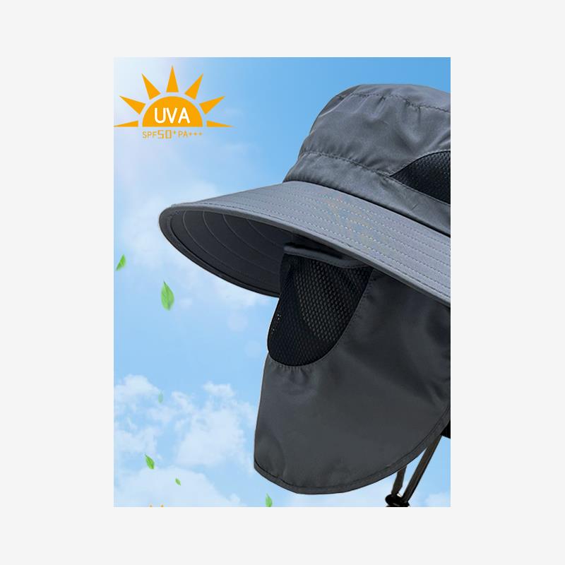 防晒帽男夏季防紫外线户