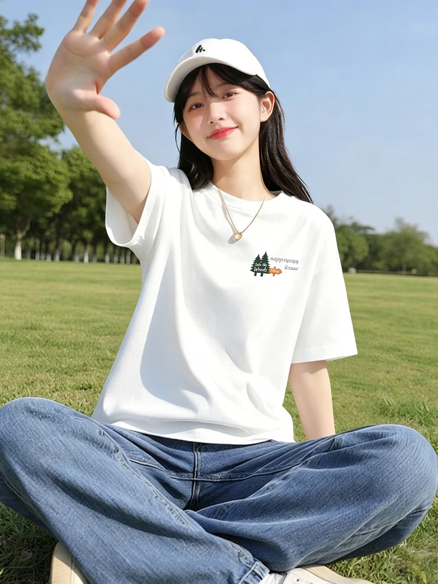白色纯棉短袖女t恤2026新款爆款夏季设计感潮牌上衣宽松显瘦体恤