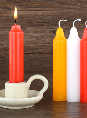 小型号科学实验无烟无味照明红白黄色蜡烛手工装扮短款家用停电腊