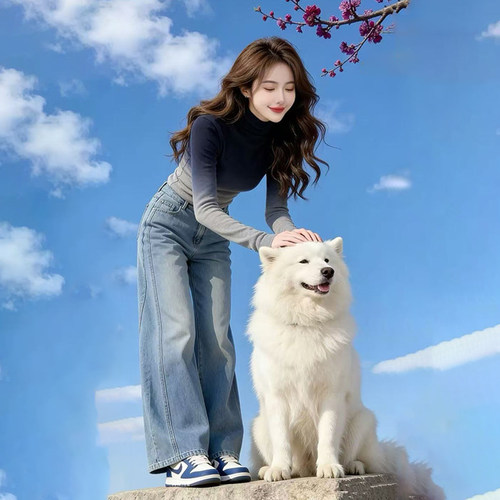 【送运费险】复古直筒牛仔裤女