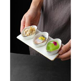 采购产品酒店中式餐具，白瓷四味拼盘，配菜，餐前配菜，特殊冷盘