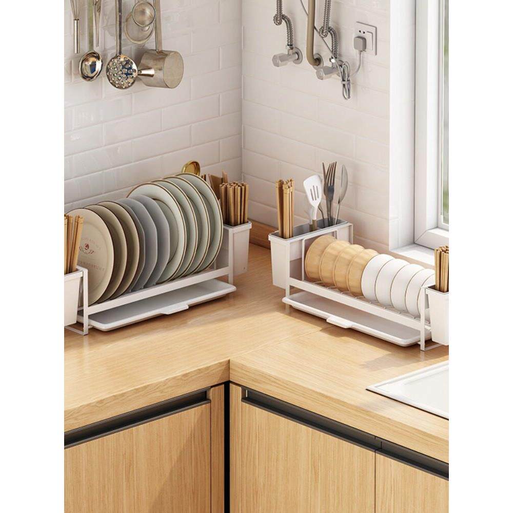 厨房置物架沥水碗碟架水槽旁边小户型单层碗架水池碗筷碗盘收纳架