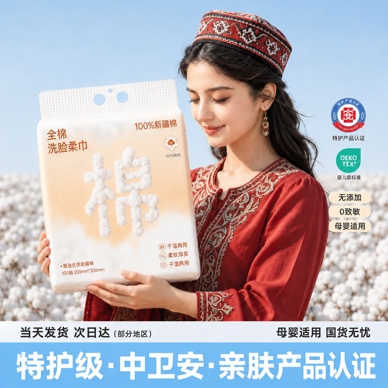 特护级【100%新疆纯棉】母婴适用图片