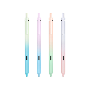 点石极光中性笔DS-0171静音速干按动笔学生用高颜值刷题笔0.5子弹头考试碳素黑笔签字笔办公用大容量水性笔芯