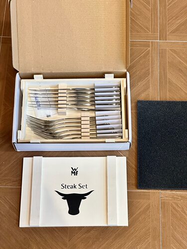 德国WMF不锈钢刀叉勺套装12件套西餐餐具牛排刀叉甜品勺子套装