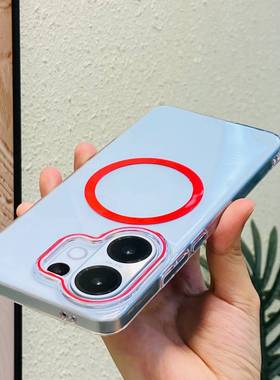 小清新透明适用vivoS30手机壳S30Promini磁吸PC硬壳防摔X200s浅蓝色X200Ultra轻薄全包X200Pro高档不会发黄女