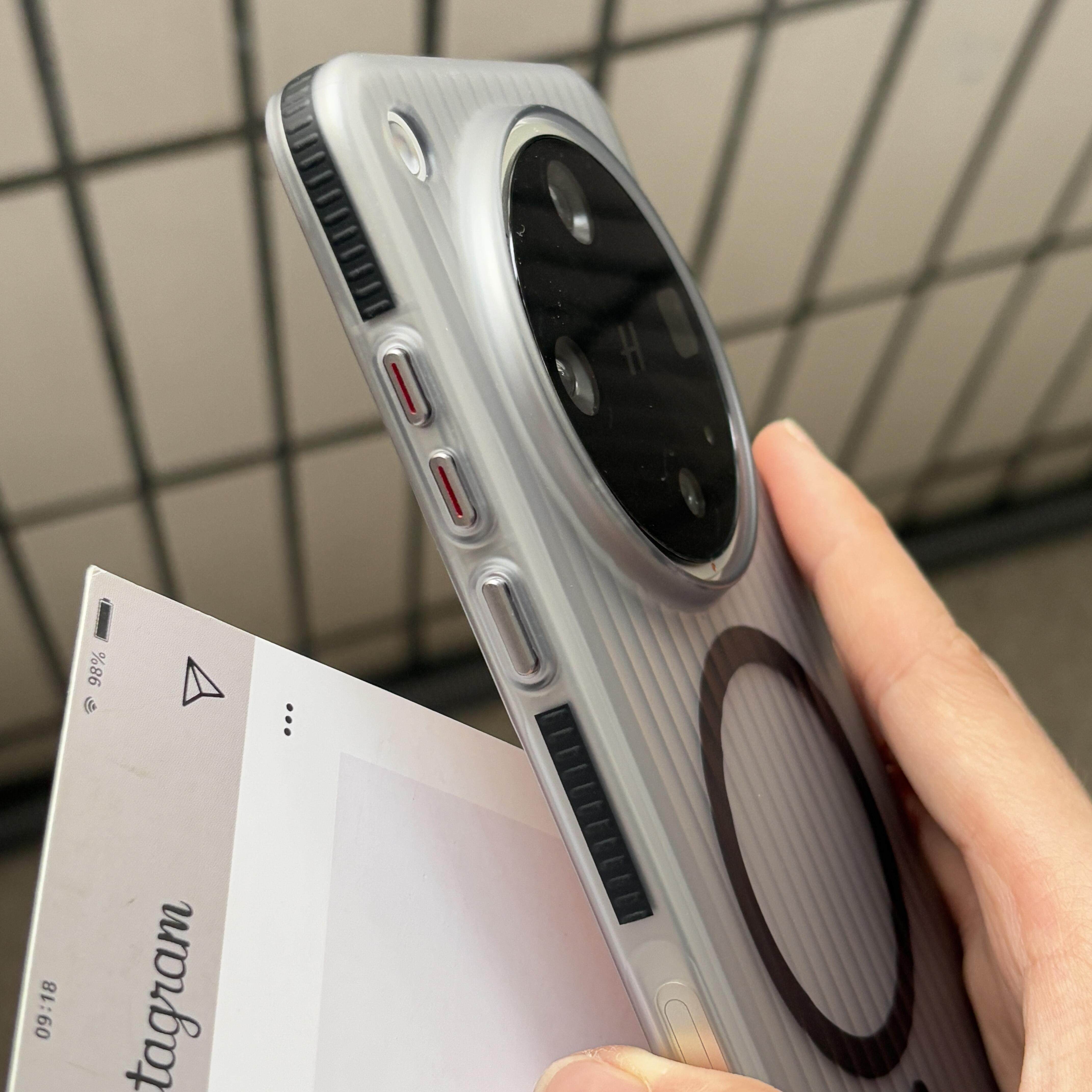 防滑条黑色光栅适用OPPOfindx9pro手机壳findx9ultra微磨砂findx8s+全包磁吸X8U透明Reno14/13瓦楞纹硬壳情侣