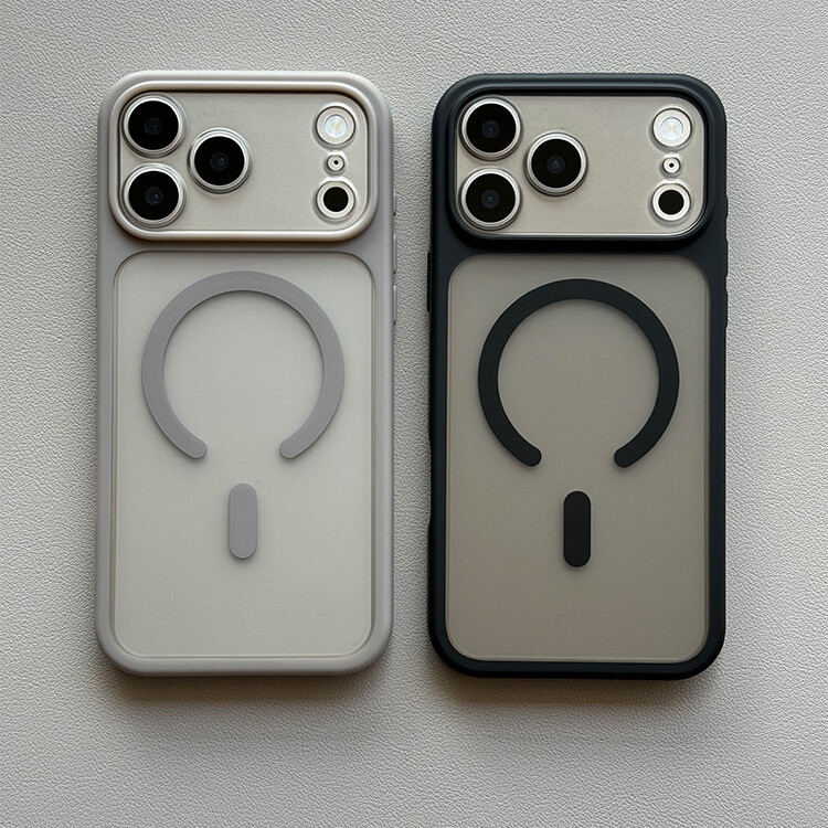 肤感黑灰色二合一可拆卸镜头适用苹果17promax秒变手机壳磨砂iPhone16Pro透明Air全包磁吸iphone15/14防摔13