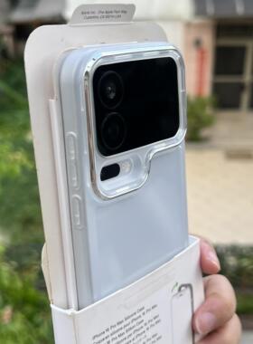 魅眼高级感透明适用小米17Promax手机壳15Ultra自带镜头膜Xiaomi14/13简约透白色边框15spro全包防摔12男女款