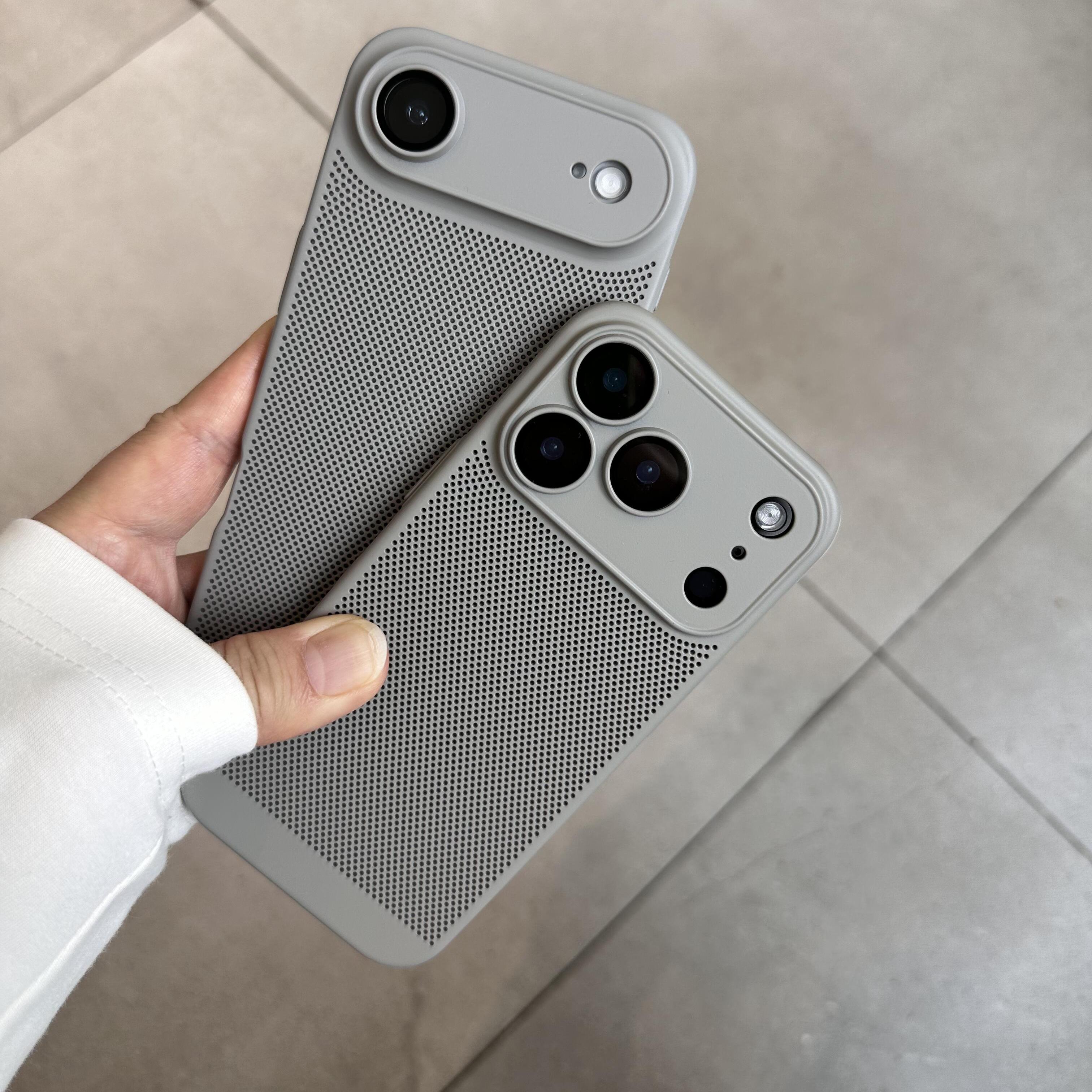 透气网孔散热适用苹果Air手机壳iPhone17ProMax超薄16plus钛灰色15简约78磨砂14pc硬壳13mini镜头膜12简约11
