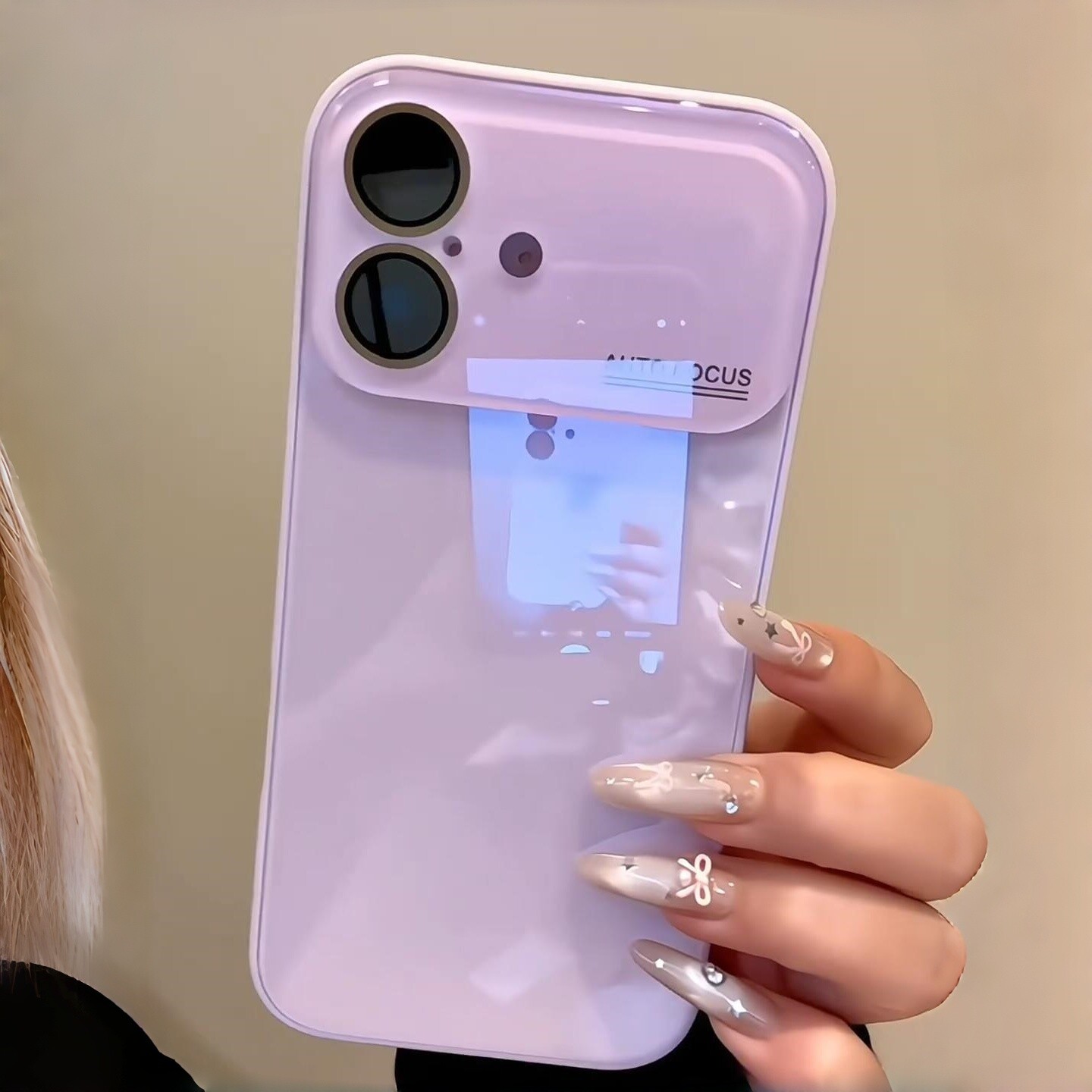 淡紫色糖果色大视窗适用苹果17ProMax手机壳iPhone16pro简约高级感白AIR全包15软边防摔保护套玻璃外壳13女款