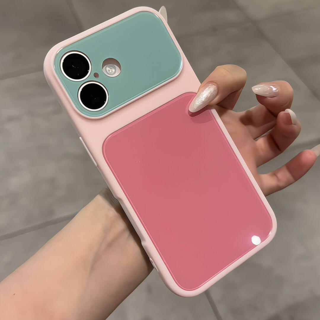 撞色多巴胺康宁玻璃适用苹果17promax手机壳Air粉色iPhone16Pro全包15plus防摔14亮面13保护套12轻奢11女新款