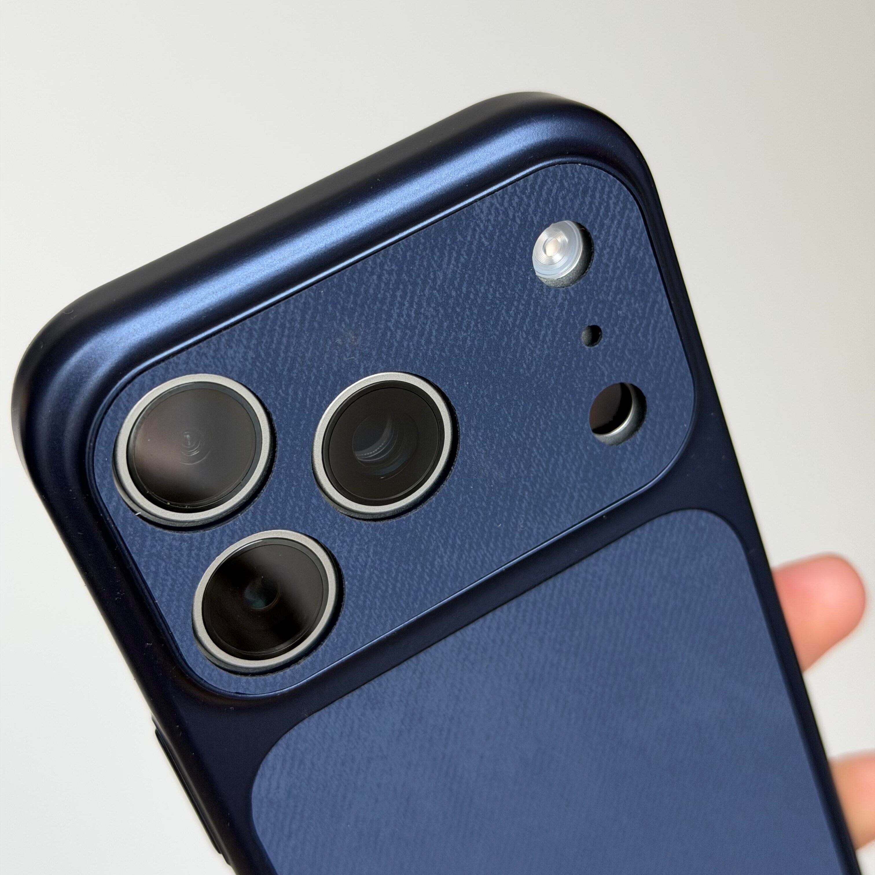 海军蓝色秒变17系列牛仔纹适用苹果17promax手机壳Air全包防指纹iPhone16Pro精孔贴皮15/14PLUS硬壳13男女款