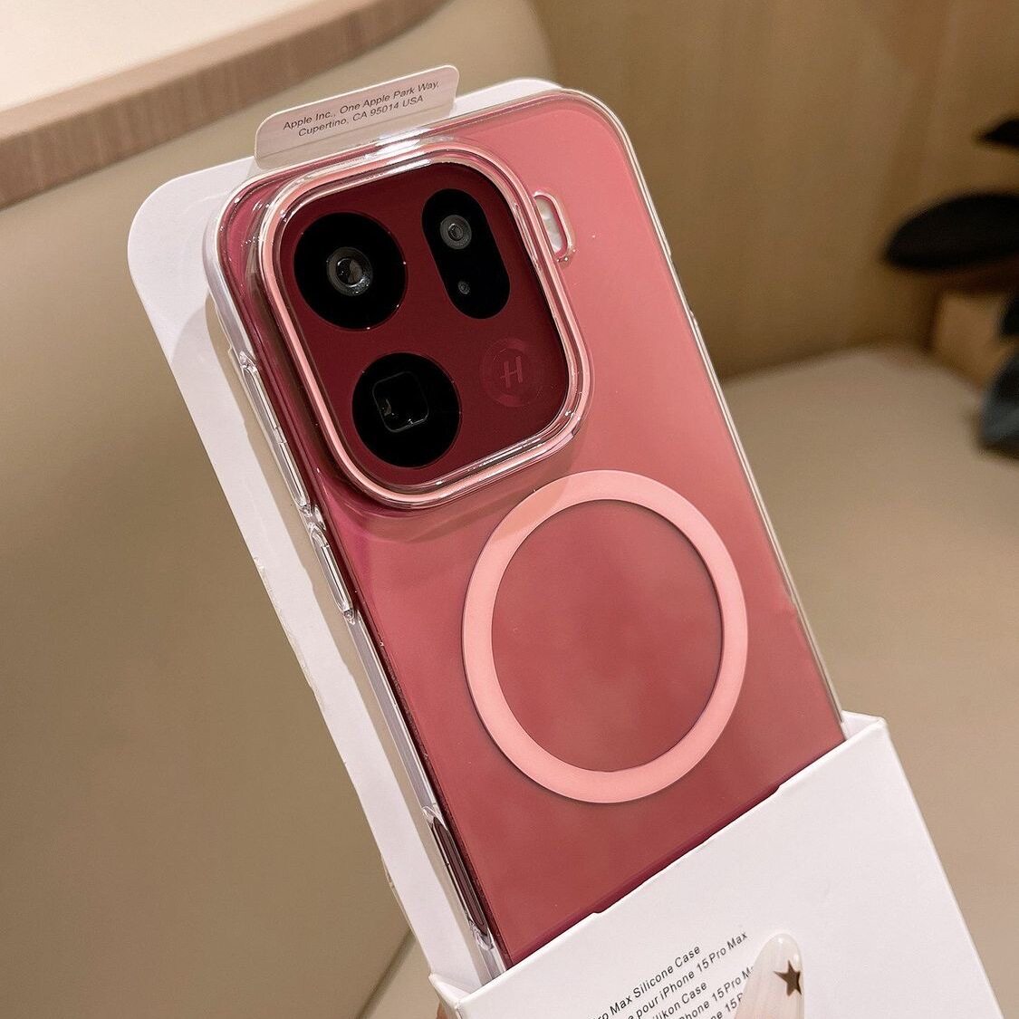 浅粉色磁吸隐曜透明适用OPPOFindX9pro手机壳findX8S+全包findx8ultra高级感X8Pro马卡龙色系大孔硬壳男女款