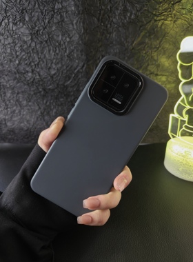 高级水泥灰色适用小米14/13手机壳Xiaomi15Pro超薄17磨砂金属镜头框大孔简约全包硬壳肤感PC潮流冷淡风新款男