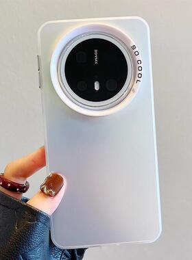 彩银高级感适用华为mate70pro+手机壳Mate60Pro简约Mate50/40e男女磨砂双层IMD肤感硬壳镭射黑灰色防摔保护套