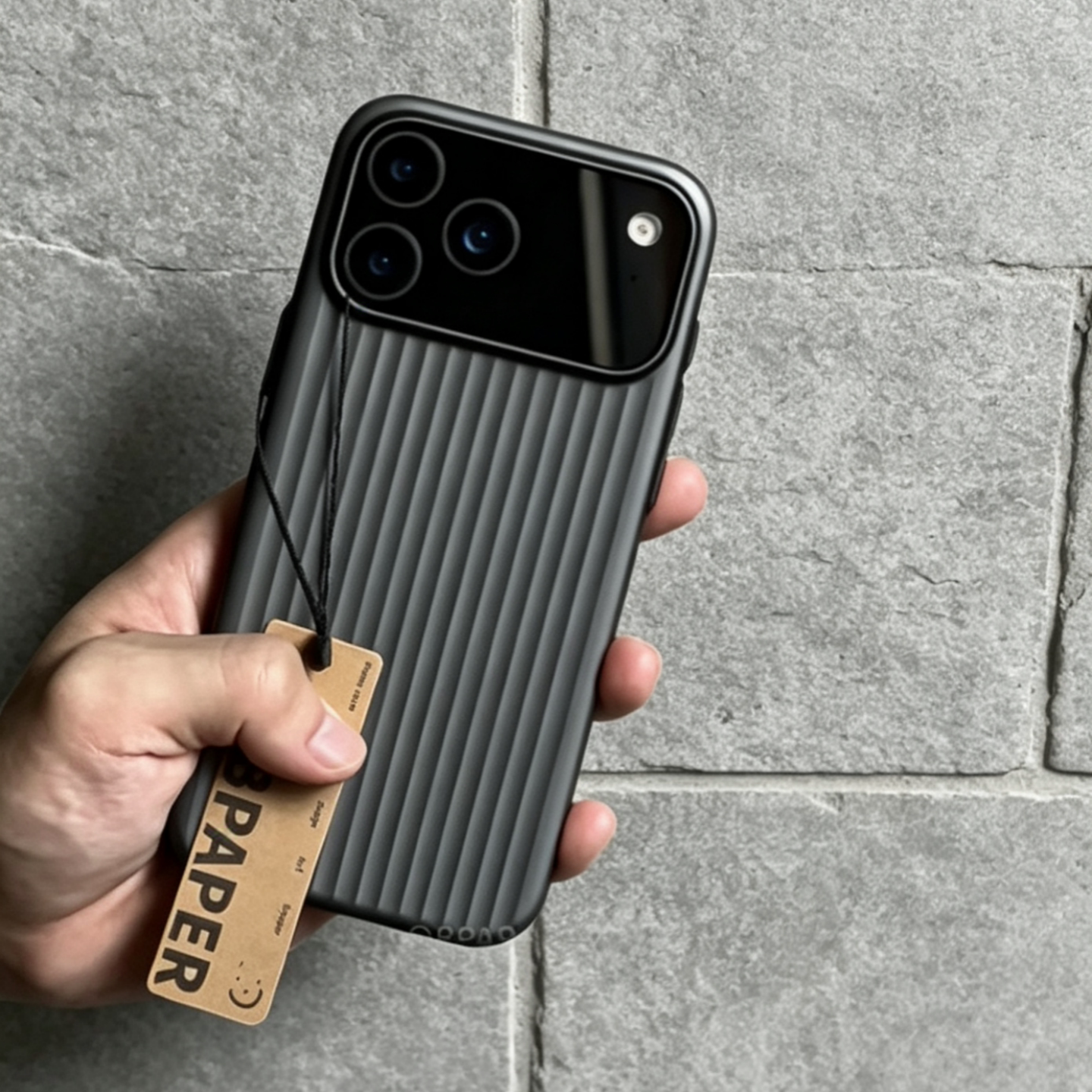 密疏分子钛盾适用苹果17ProMax手机壳iPhone16Pro金属质感15瓦楞14强磁吸附小米17立体Air钛银灰色磨砂U大孔