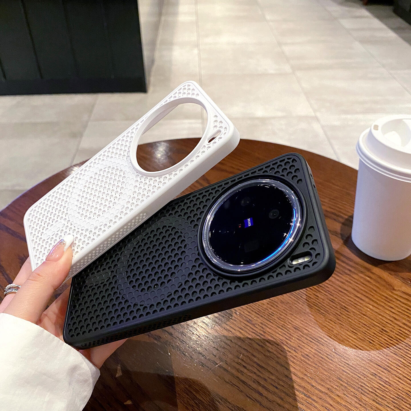 蜂窝网孔洞洞透气散热适用vivoX200Promini手机壳x100spro全包iqooneo10软边防摔iQOO13/12磁吸z9硬外壳turbo