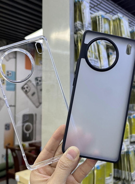 高透明X100适用vivoX200mini手机壳X90Pro+亚克力X80简约s20pro全包S18高级黑边磨砂X200s防摔硬壳耐黄女男款