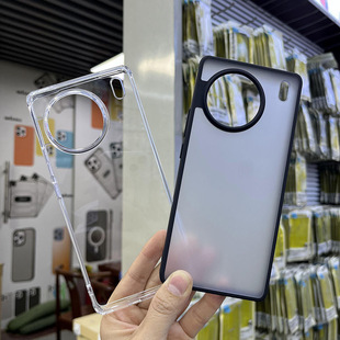 高透明X100适用vivoX200mini手机壳X90Pro 亚克力X80简约s20pro全包S18高级黑边磨砂X200s防摔硬壳耐黄女男款