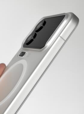冰雾磨砂白适用小米17promax手机壳Xiaomi17/15磁吸透灰色14Ultra超薄硬壳13u半透明全包镜头保护套简约男款
