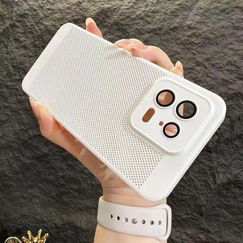 适用小米13亚克力简约网孔散热