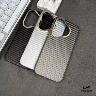 商務(wù)Art全包防摔高級時尚 鎧甲 凱夫拉紋理適用華為P70手機殼Pura70炫酷黑p70pro 大孔輕奢金屬鏡框 男新款