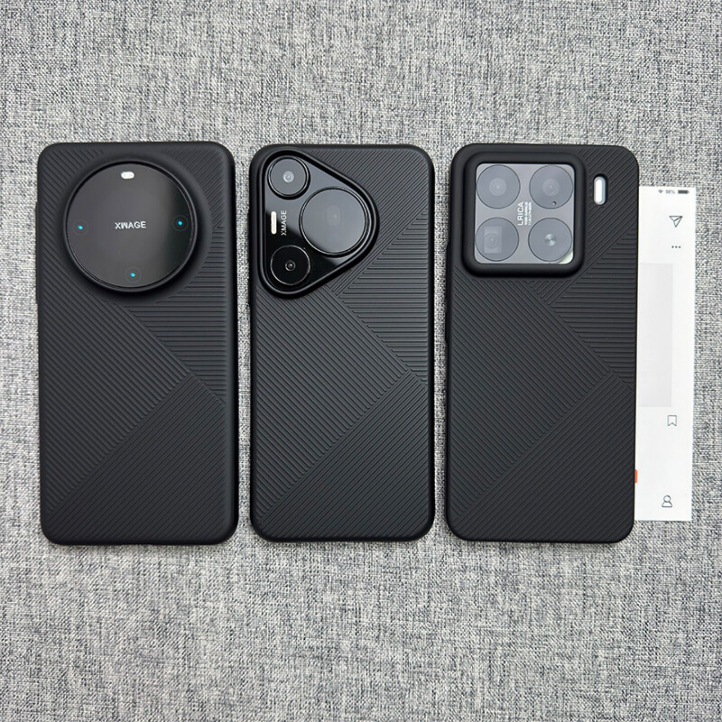 简约几何纹理适用华为mate70/60pro+手机壳磨砂黑色Pura80Ultra超薄p90全包小米15/14Pro立体斜纹高级感硬壳