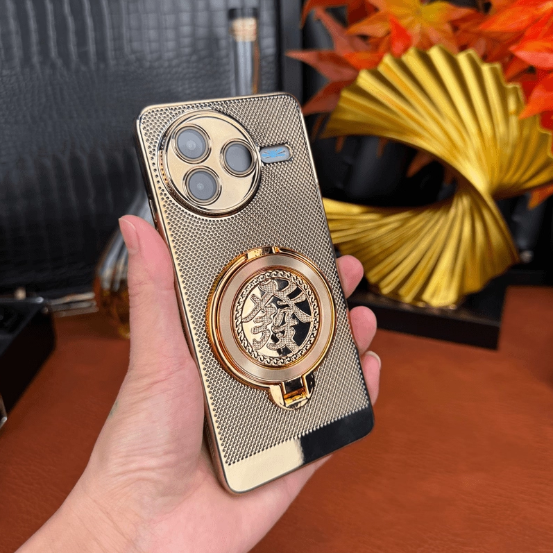 發字支架电镀金色K90网孔散热14适用红米K80Pro手机壳k70ultra简约k60至尊薄note13+夏日蜂窝硬壳小米15spro