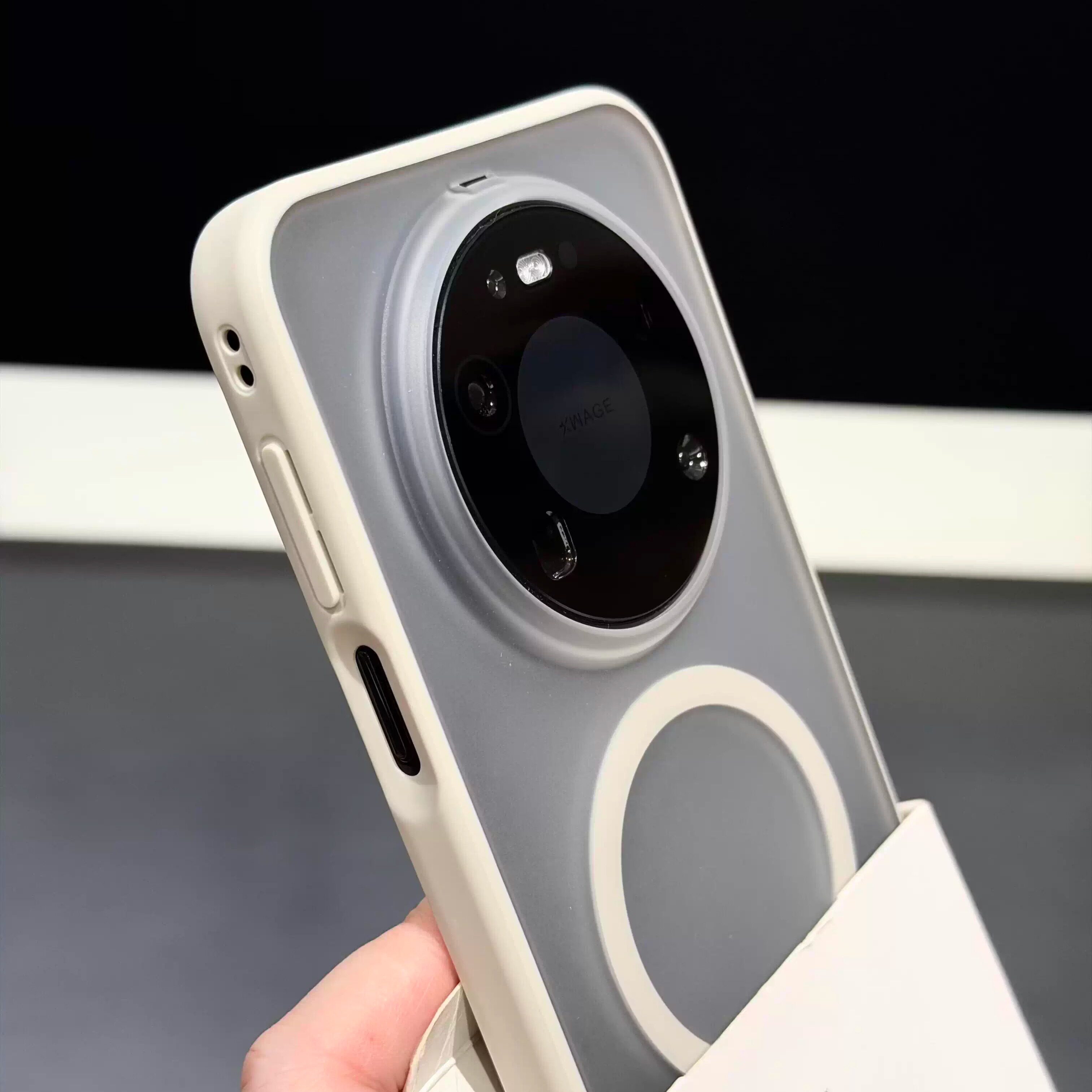 肤感磨砂冰雾白护甲磁吸适用华为mate80promax手机壳Mate80/80Pro全包mate70air高档半透明防摔软边男女款潮