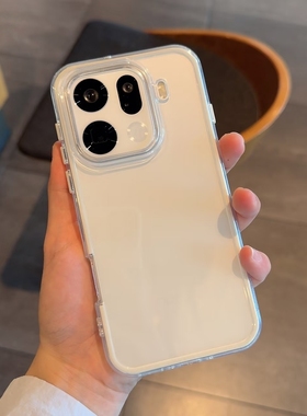 高级感白色边框二合一适用OPPOFindX9pro手机壳findx8s+简约findx7全包X6防摔X8Ultra软壳Reno14/13情侣款12