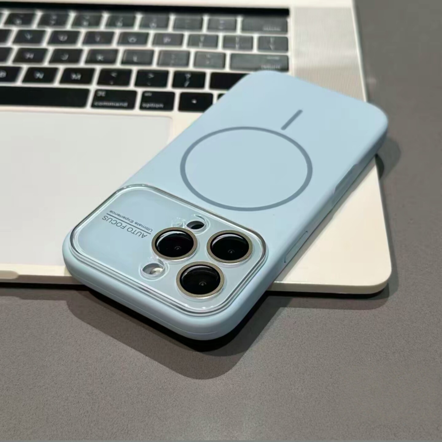 奶蓝色液态硅胶大视窗适用苹果17Promax手机壳iPhone16/15简约14pro镜头膜全包iphone13磁吸情侣款软糯保护套