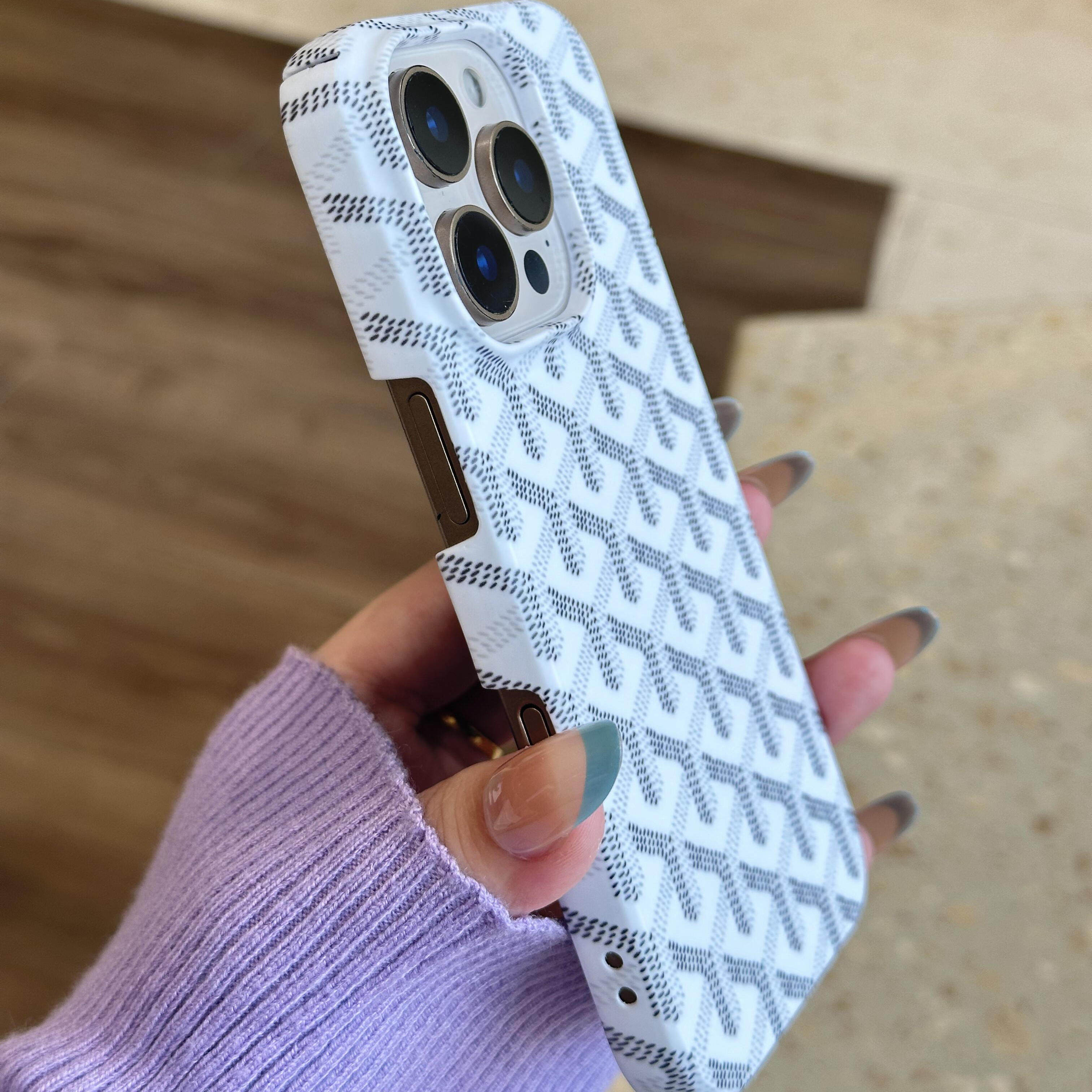 简约PC适用苹果17手机壳iPhone16ProMax狗牙纹超薄散热15plus大孔潮流白色时尚磨砂14黄色13女生12半包硬壳黑