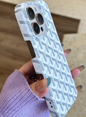 简约PC适用苹果17手机壳iPhone16ProMax狗牙纹超薄散热15plus大孔潮流白色时尚磨砂14黄色13女生12半包硬壳黑