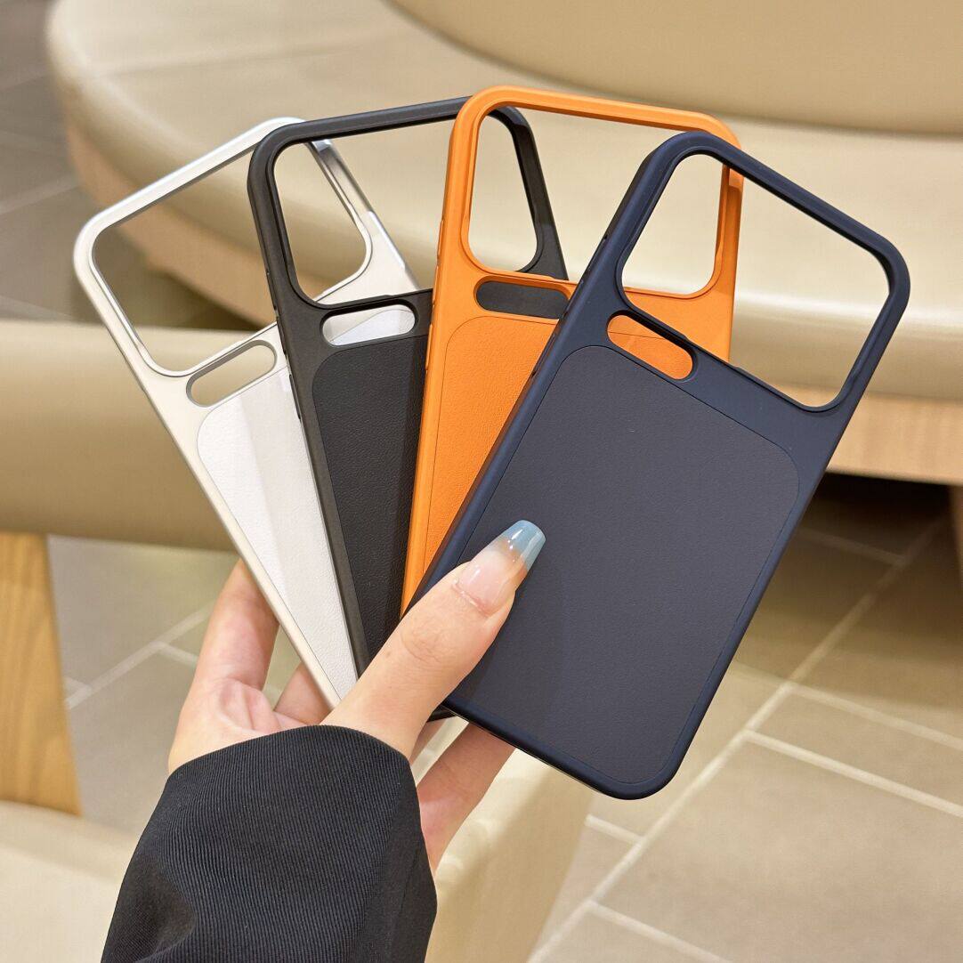 新款秒变设计素皮适用小米17Promax手机壳星宇橙色17Pro轻奢风简约纯色电镀边框高级感白色内置磁吸硬壳男女