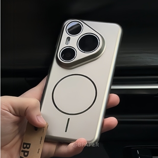 金属漆细圈磁吸适用华为Pura80手机壳P70Pro+轻薄P80Ultra简约钛灰色磨砂肤感全包哑光银色有质感ins电镀烤漆