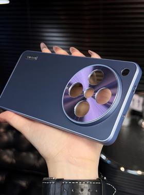 【新元素】磨砂金属质感暗紫色适用OPPOFindX9pro手机壳findx8s+简约CD纹全包镜头findx7ultra防摔硬壳X6男女