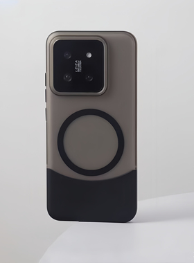 肤感拼接适用小米14/15手机壳14Pro可拆卸组装磁吸二合一17promax高级感简约磨砂黑色创意PC超薄硬壳金属按键