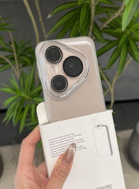 高级感透白色适用华为Pura80Pro+手机壳Pura70Ultra自带镜头膜P60全包电镀镜框P50防摔p40磨砂边30软硅胶透明