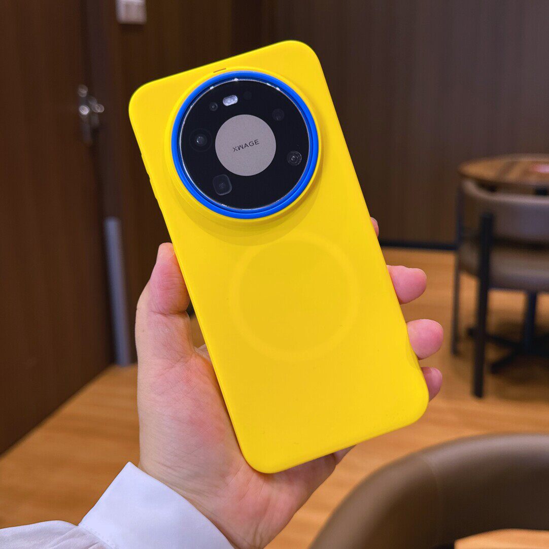 日落黄肤感磁吸适用华为mate80promax手机壳Mate70Pro+蓝圈镜头大孔mate60pro炫酷Pura80Ultra撞色p70男女款