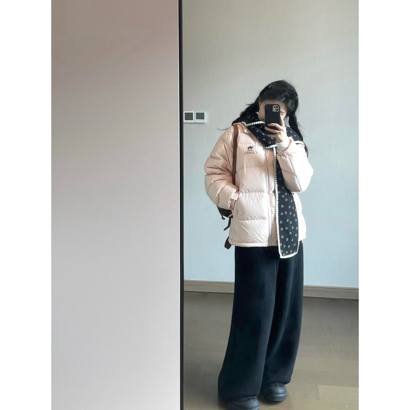 黑色面包服女新款秋冬季小个子轻薄连帽小众气质百搭遮肉百搭外套