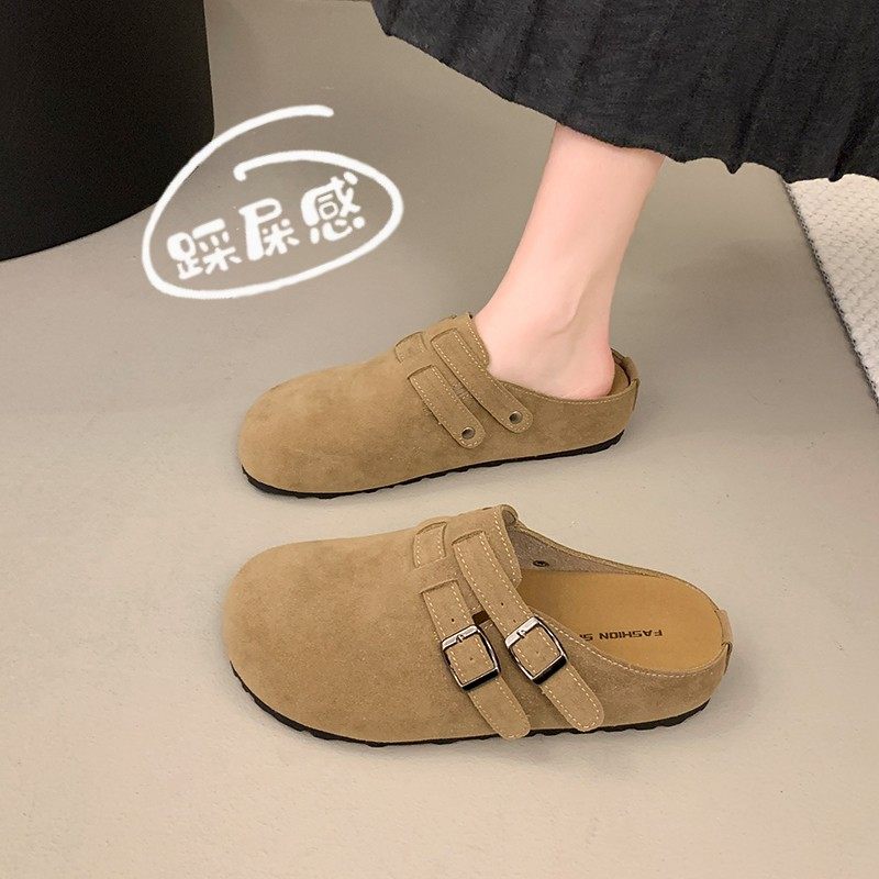 拖勃肯鞋女2026春新款孕妇防滑包头拖鞋百搭一脚蹬豆豆鞋0125e,女鞋,勃肯鞋/软木鞋,淘宝优惠券,粉丝福利购,淘宝优惠卷