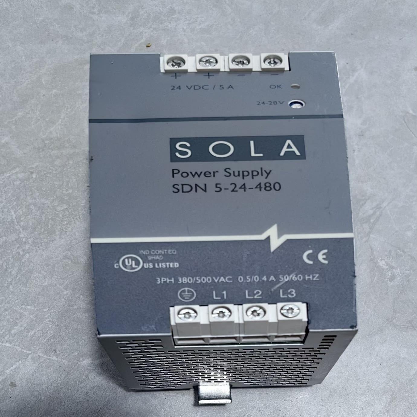 原装SOLA电源SDN5-24-480 24VDC，5A
