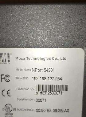 MOXA摩莎 NPORT 5430I 光电隔离4口RS-42