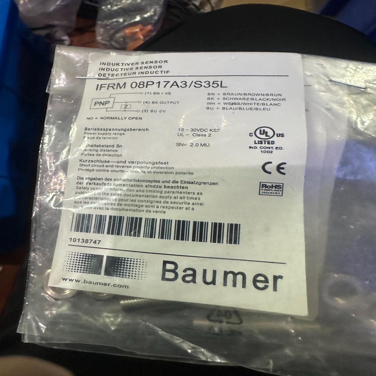 Baumer 堡盟 接近开关 IFRM 08P17A3/S3