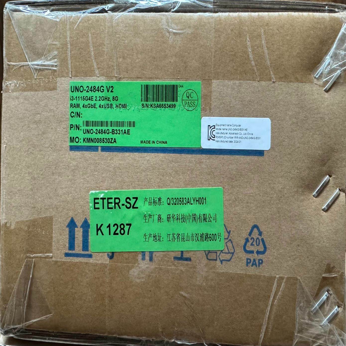 [德峰]研华嵌入式无风扇工控机，UNO-2484G-B331AE