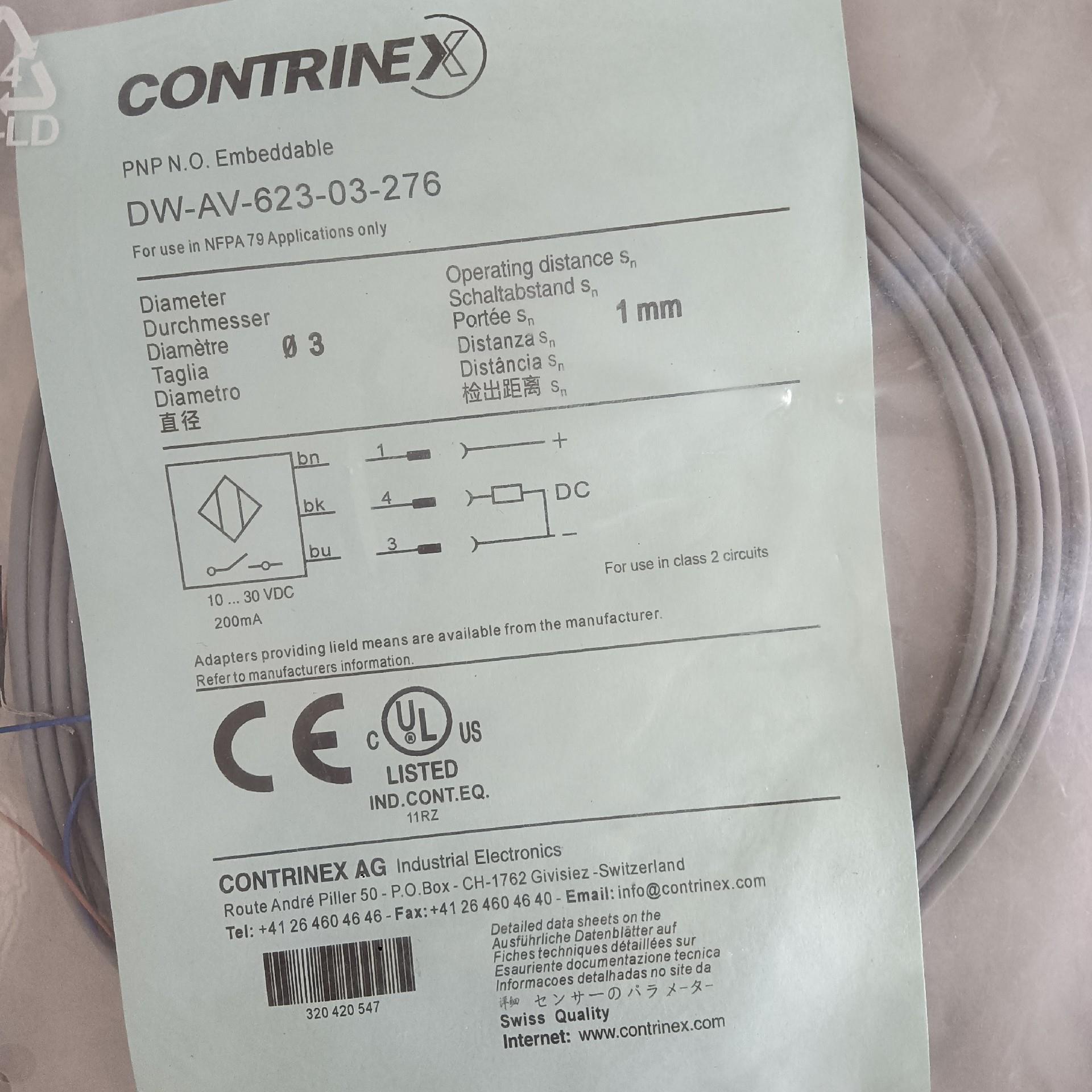 CONTRINEX传感器DW-AV-623-03-276