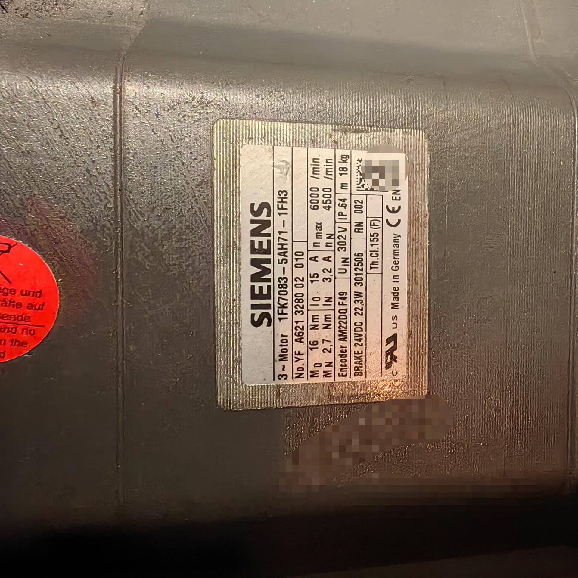 （设备配件）西门伺服电机 主轴电机 1PH8083-1DM02-0LA1